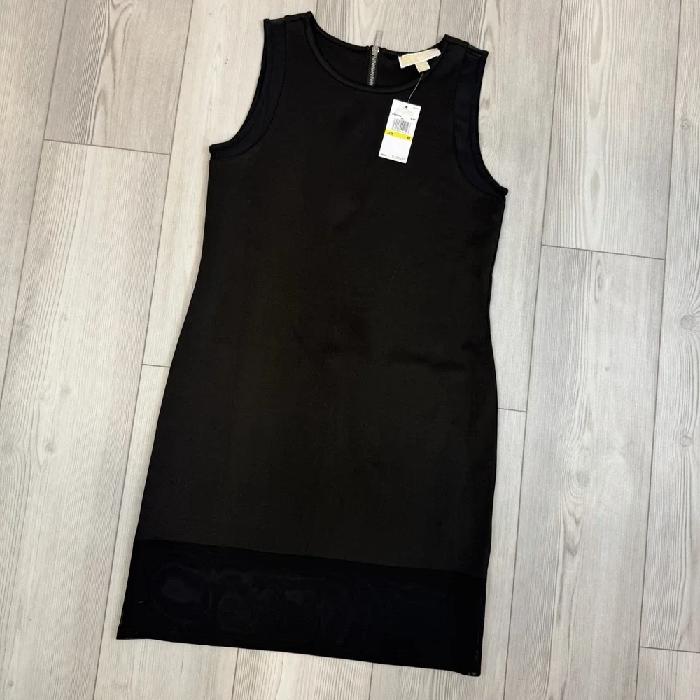 NWT Michael Kors Black Medium Sheath Dress Sleeveless‎